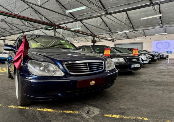 La flota de berlinas blindadas del PME incluye coches de la Casa Real o de Presidencia.