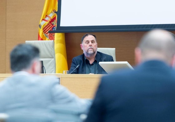 El presidente de ERC y exvicepresidente de la Generalitat de Catalunya, Oriol Junqueras, comparece en la Comisión de Investigación sobre la 'Operación Cataluña'.