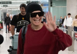 Melody, a su llegada al aeropuerto de Málaga.