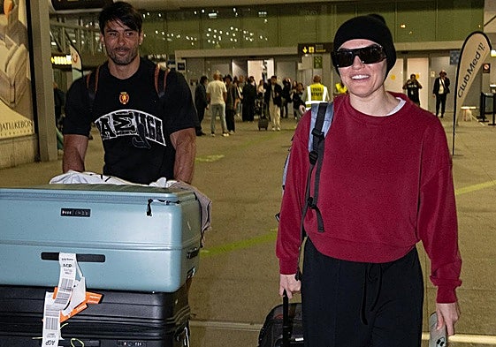 Melody, a su llegada al aeropuerto de Málaga.