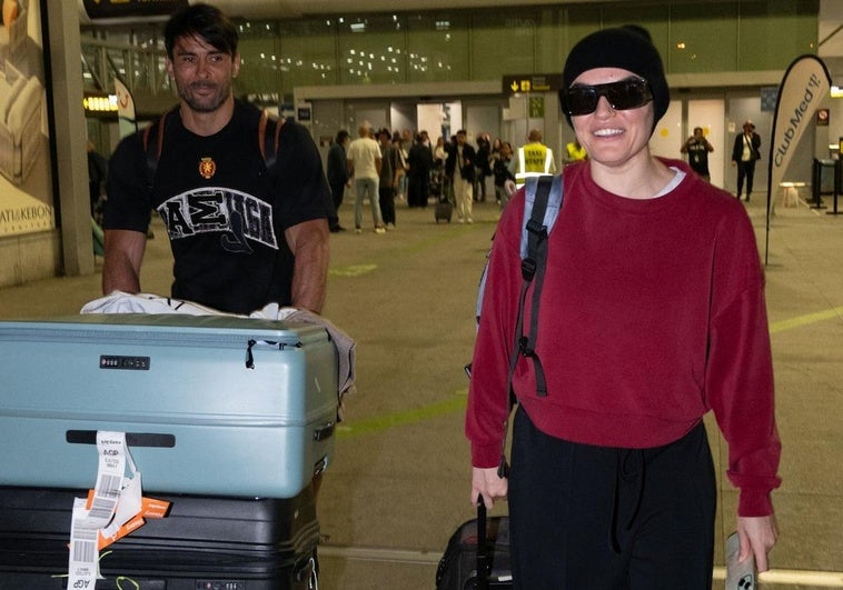Melody, a su llegada al aeropuerto de Málaga.