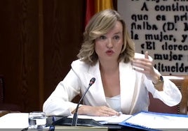 Pilar Alegría este jueves en la comisión Koldo del Senado