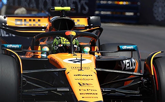 El británico Lando Norris, dominador con su McLaren en la clasificación del GP de Mónaco.