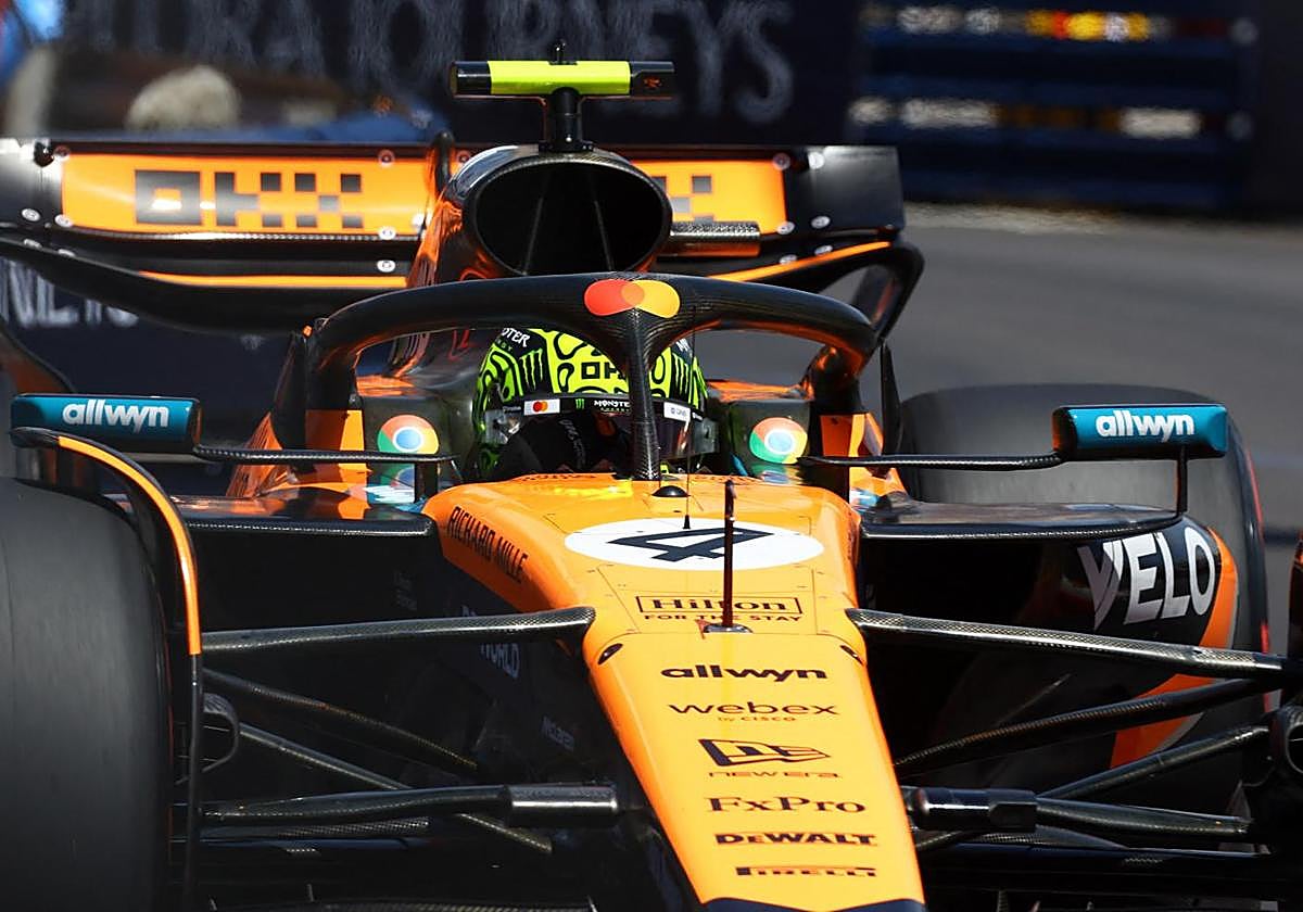 El británico Lando Norris, dominador con su McLaren en la clasificación del GP de Mónaco.