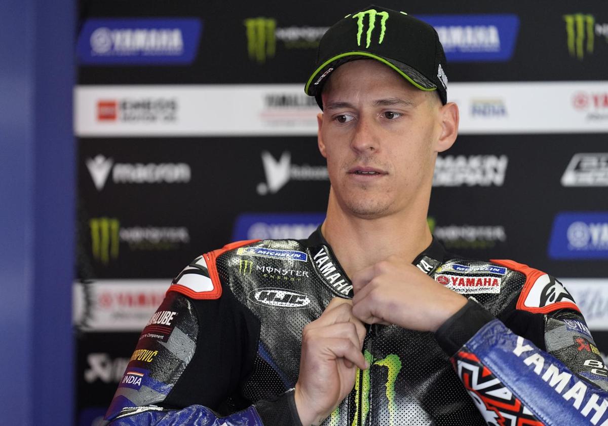 Fabio Quartararo will start at the front in the MotoGP race at Silverstone.