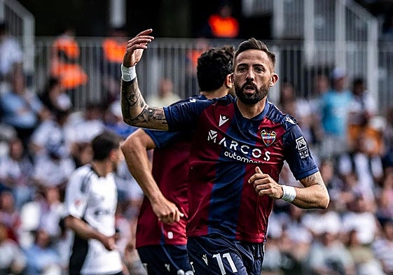 José Luis Morales, en el partido del Levante en Burgos.