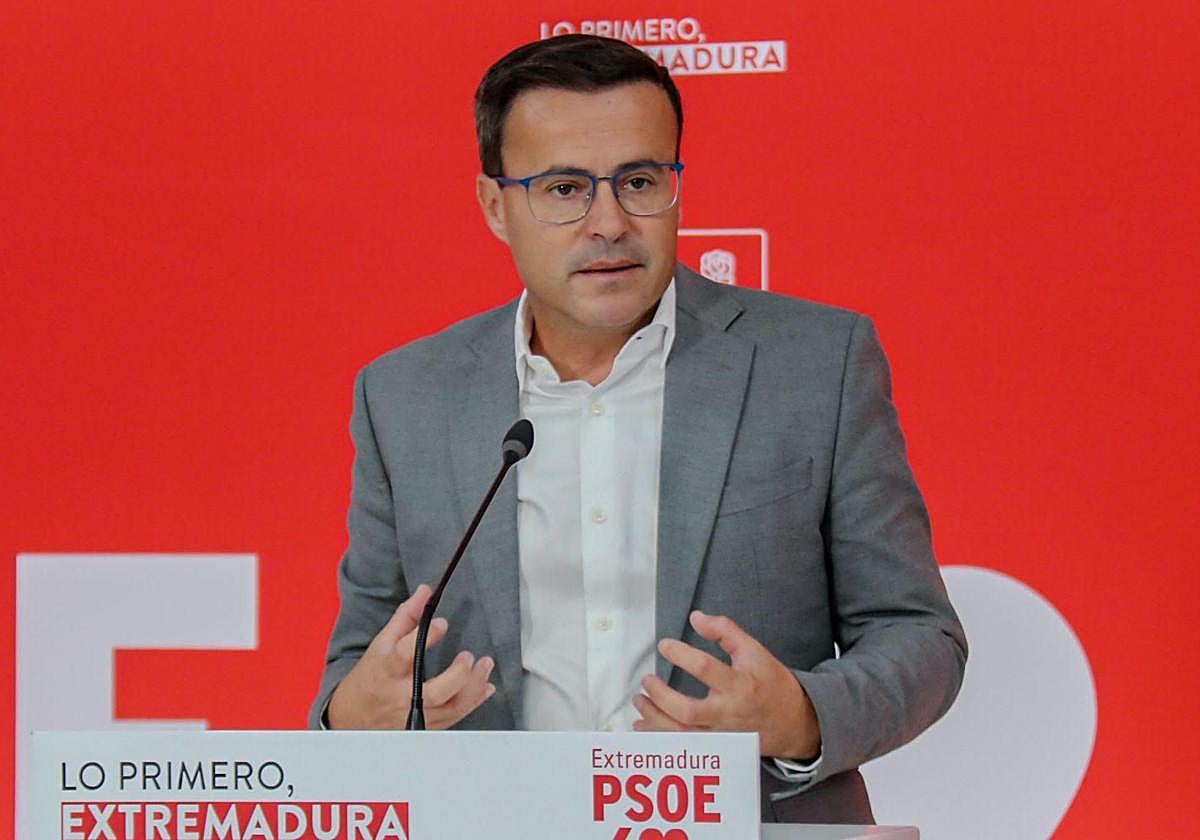El secretario general del PSOEde Extremadura, Miguel Ángel Gallardo.
