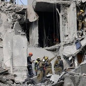Un edificio de Beersheba destruido por un misil iraní.