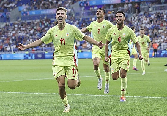 Fermín López, en el torneo olímpico de fútbol de París.