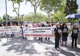 Concentración frente a los Juzgados de Plaza Castilla organizadas por las plataformas demandantes.