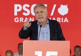 El ministro Ángel Víctor Torres, en un acto del PSOE canario
