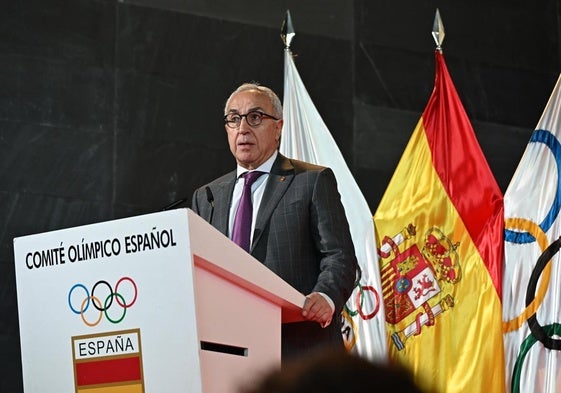 Alejandro Blanco interviene en Asamblea General Extraordinaria del Comité Olímpico Español celebrada este miércoles.