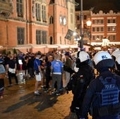 El fuerte despliegue policial con motivo de la final.