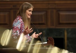 La vicepresidenta tercera y ministra para la Transición Ecológica, Sara Aagesen, este miércoles, en el Congreso.