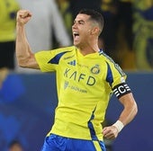 Cristiano Ronaldo celebra un gol con la camiseta del Al Nassr.