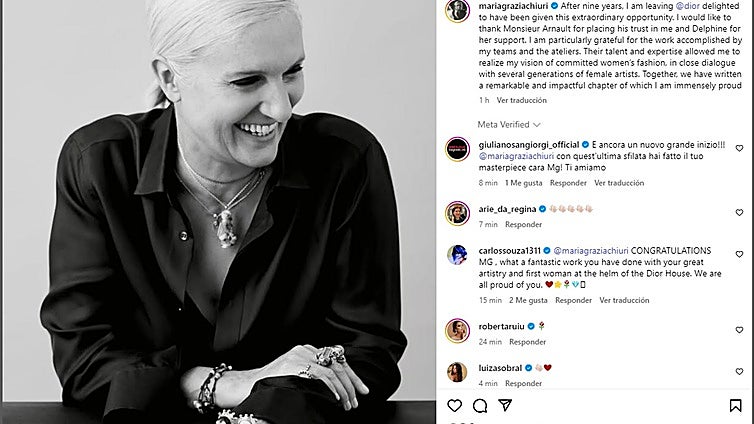 Maria Grazia Chiuri deja Dior