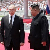 Vladímir Putin fue recibido el año pasado por Kim Jong-un en Corea del Norte.