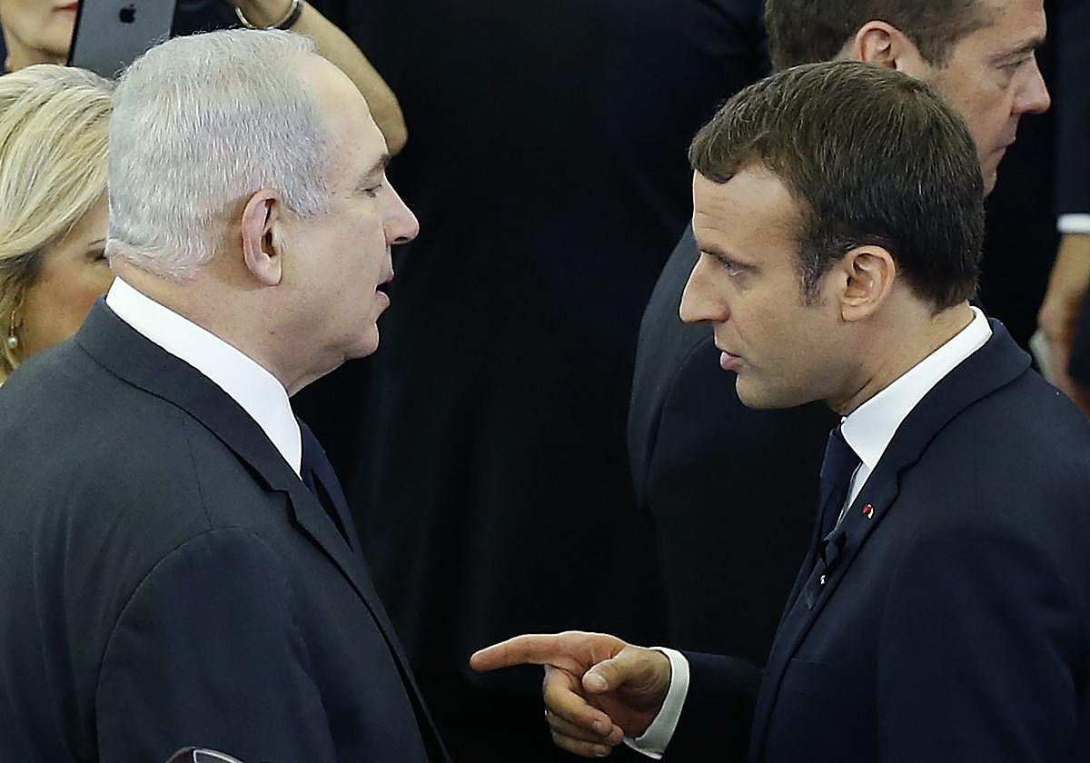 Netanyahu y Macron, en un encuentro en 2017.