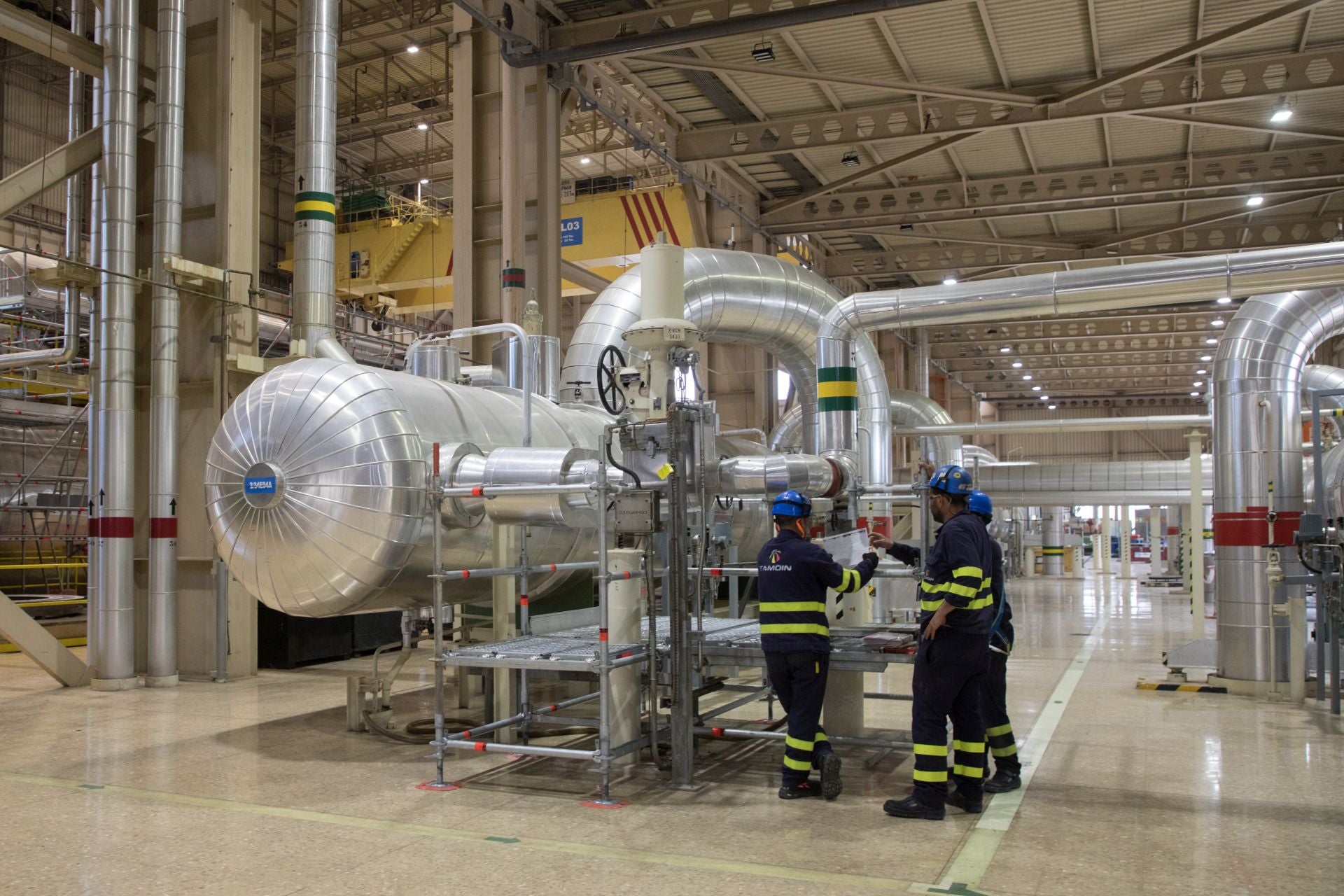 Tuberías de agua de las turbinas.