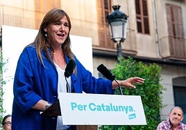 Laura Borràs en un mitin de Junts