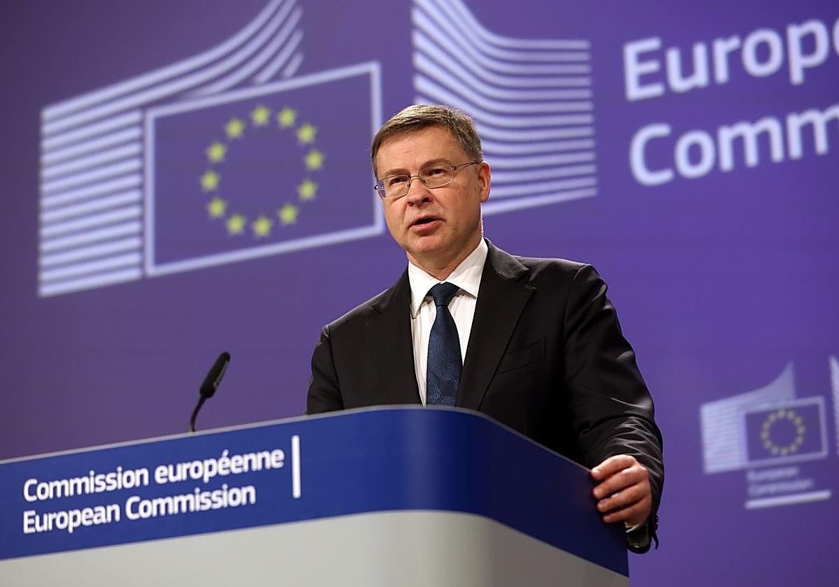 El comisario de Economia, Valdis Dombrovksis.