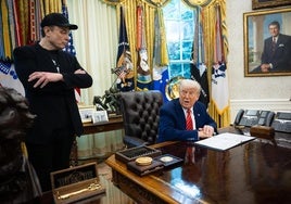 Elon Musk y Donald Trump, cuando se oficializó la salida del primero de la Casa Blanca el 30 de mayo.