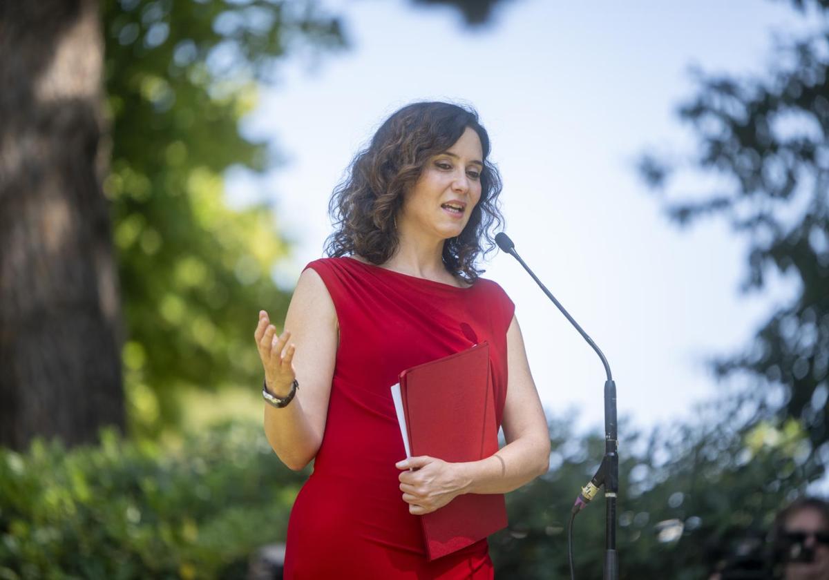 La presidenta de la Comunidad de Madrid, Isabel Díaz Ayuso, tras la Conferencia de Presidentes.