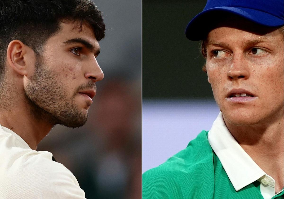 Carlos Alcaraz and Jannik Sinner at Roland Garros