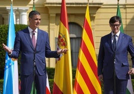 Sánchez, el viernes, durante su comparecencia ante los medios previa a la Conferencia de Presidentes.