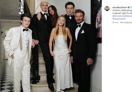 Imagen de la familia Beckham.