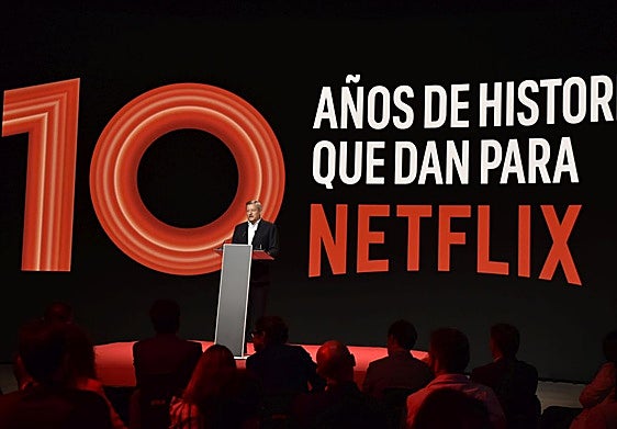 Ted Sarandos, durante su intervención en el acto.