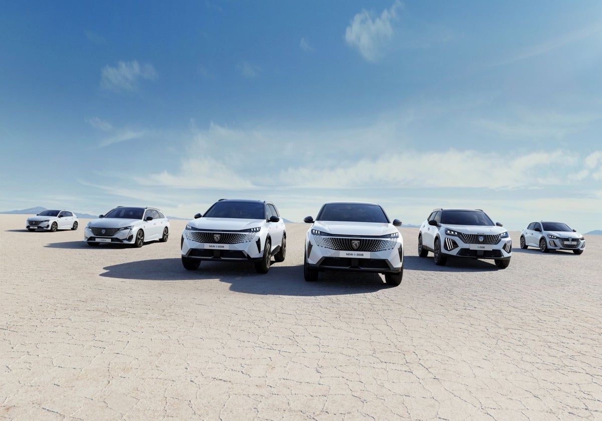 Range of vehicles from the Peugeot brand