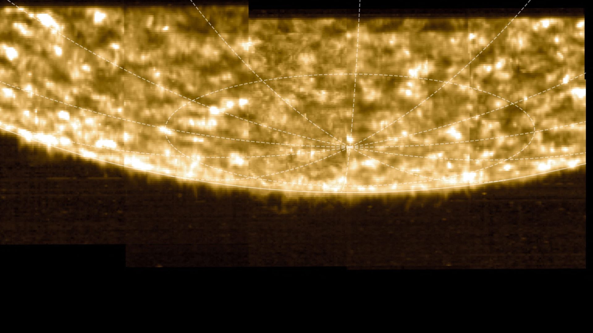 Imagen del polo sur solar captada por la Solar Orbiter.