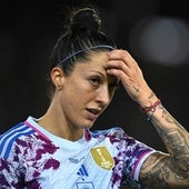 Jenni Hermoso, durante un partido de la selección española.