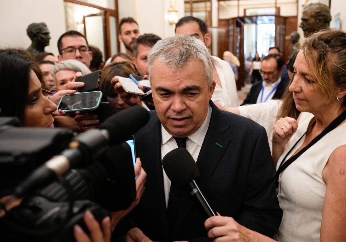 Santos Cerdán, a su llegada al Congreso este jueves