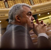Santos Cerdán, este jueves en el Congreso.