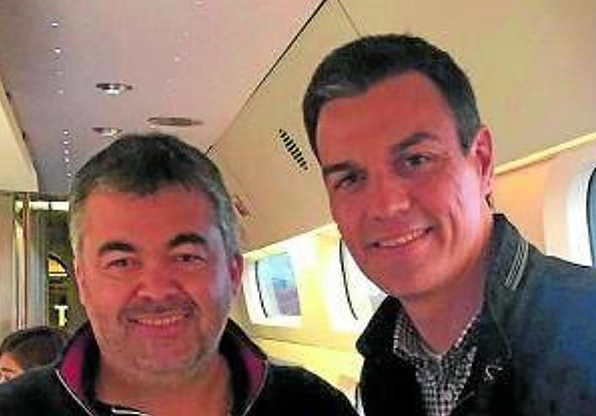 Santos, Cerdán y Pedro Sánchez, en un viaje juntos al inicio de su relación personal