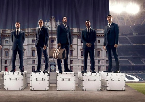 Militao, Carvajal, Mbappé, Bellingham, Vinicius y Courtois.
