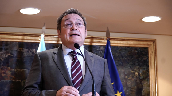 Álvaro García Ortiz en el Pazo de Mariñán de A Coruña