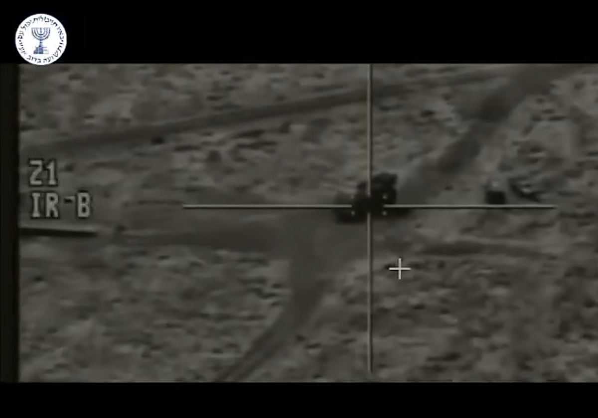 Imagen del Mossad atacando armas iraníes.