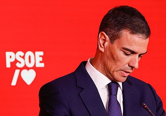 Pedro Sánchez pidiendo disculpas.