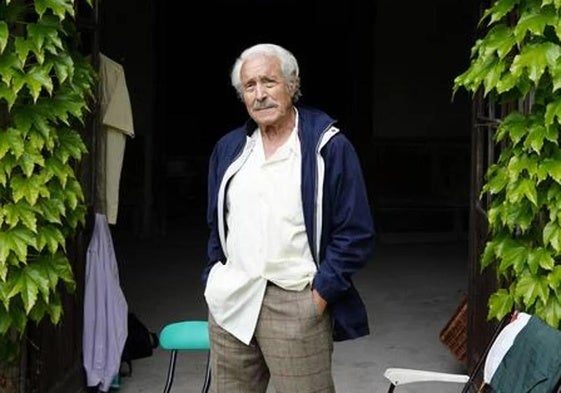 Manolo Zarzo en el rodaje del corto 'Tabas' en Markina en 2019.