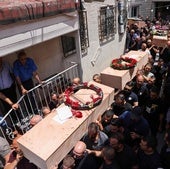 Funeral por varios de los muertos por los ataques de Israel.