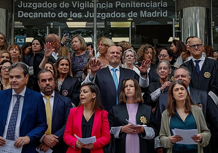 Jueces y fiscales durante el paro realizado el pasado miércoles.