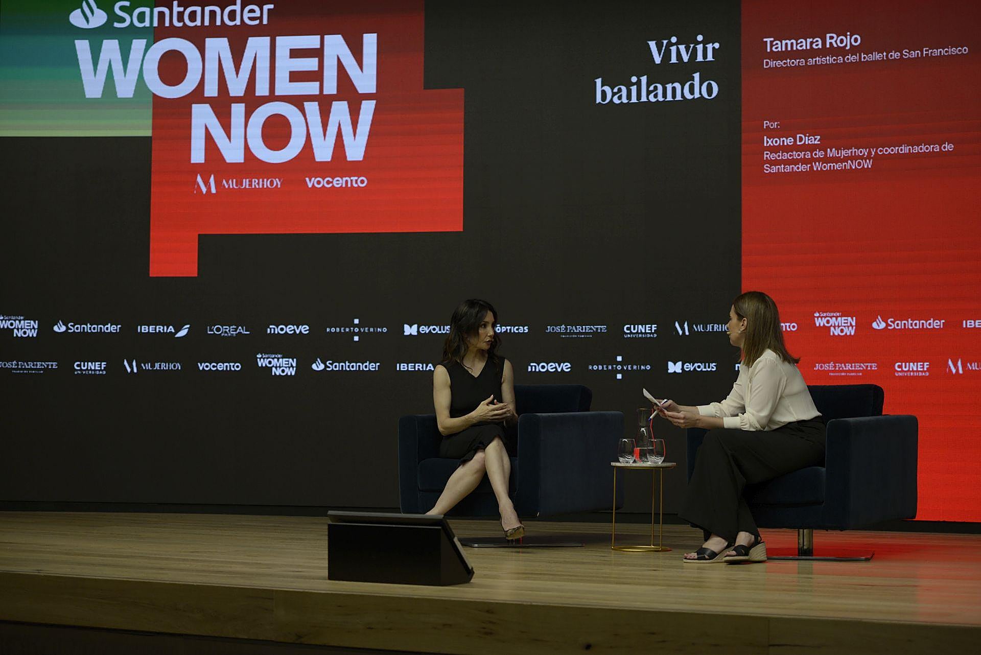Tamara Rojo, directora artística del ballet de San Francisco, y la redactora de MujerHoy y coordinadora de Santander WomenNOW