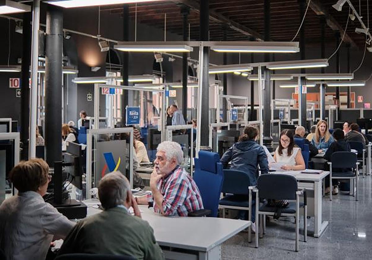 Trabajadores de la Agencia Tributaria.