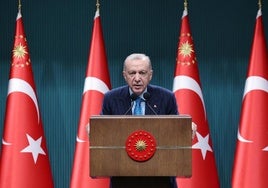 El presidente turco, Tayyip Erdogan, en una comparecencia en Ankara.