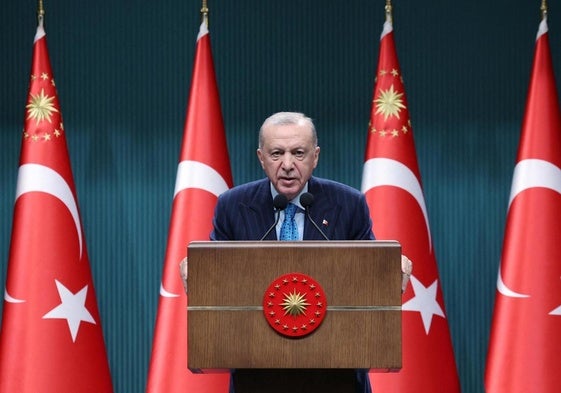 El presidente turco, Tayyip Erdogan, en una comparecencia en Ankara.