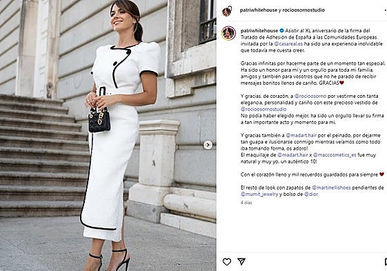 La 'influencer' invitada al 40 aniversario de la adhesión de España a la Unión Europea.