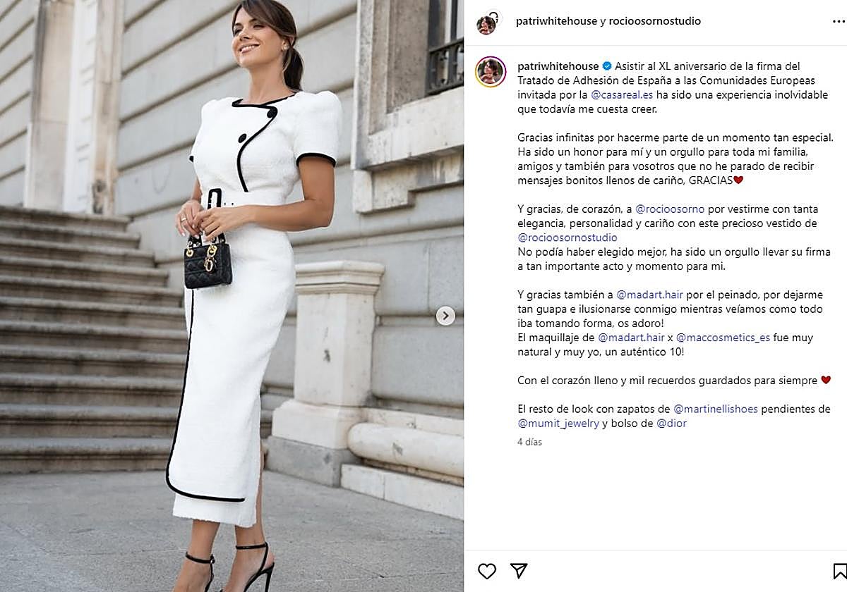 La 'influencer' invitada al 40 aniversario de la adhesión de España a la Unión Europea.